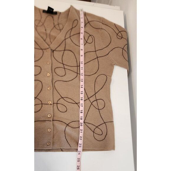 Sarah Spencer Women's Brown wool Cardigan Sweater in Large - Picture 5 of 9